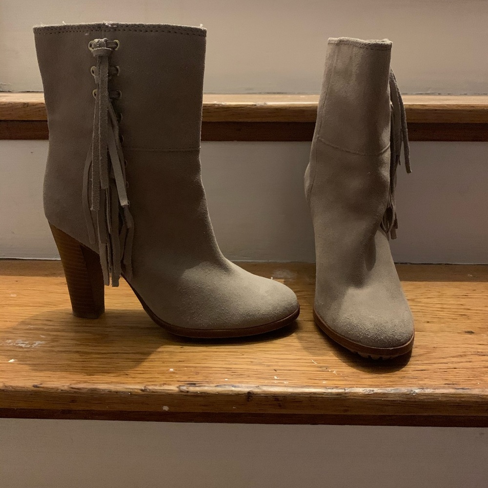 Coach fringe tan suede leather booties - Picture 2 of 5